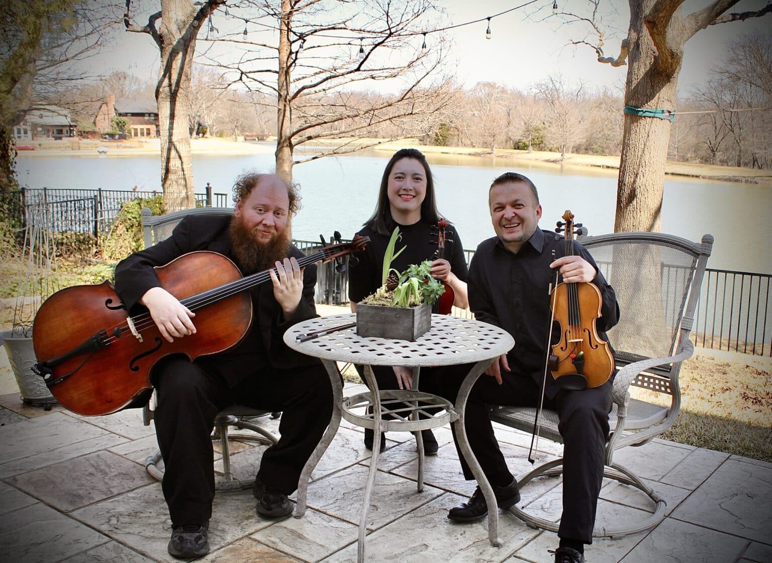 Hire Jazz String Duo Trio Band Violin Cello Guitar Dallas DFW 